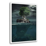 Magic Tree - Leinwandbild mit Schattenfuge "weiß" - Hustling Sharks