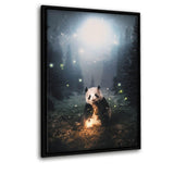 Magical Panda - Leinwandbild mit Schattenfuge "schwarz" - Hustling Sharks