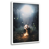 Magical Panda - Leinwandbild mit Schattenfuge "weiß" - Hustling Sharks