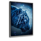 Magical Tiger - Leinwandbild mit Schattenfuge "silber"- Hustling Sharks