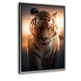 Majestic Tiger - Leinwandbild mit Schattenfuge "silber" - Hustling Sharks
