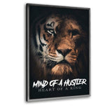 Mind of a Hustler - Leinwandbild mit Schattenfuge "silber" - Hustling Sharks