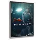 Mindset - Leinwandbild mit Schattenfuge "silber" - Hustling Sharks