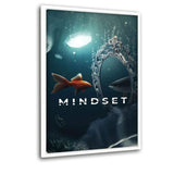Mindset - Leinwandbild mit Schattenfuge "weiß" - Hustling Sharks