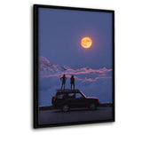 Moonlight 1 - Leinwandbild mit Schattenfuge "schwarz" - Hustling Sharks