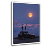 Moonlight 1 - Leinwandbild mit Schattenfuge "weiß" - Hustling Sharks