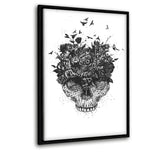 My Head Is A Jungle - Leinwandbild mit Schattenfuge "schwarz" - Hustling Sharks