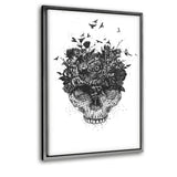 My Head Is A Jungle - Leinwandbild mit Schattenfuge "silber" - Hustling Sharks
