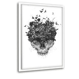 My Head Is A Jungle - Leinwandbild mit Schattenfuge "weiß" - Hustling Sharks