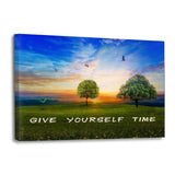 GIVE YOURSELF TIME! - Leinwandbild - Hustling Sharks