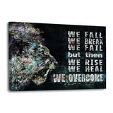 FALL, HEAL AND OVERCOME! - Leinwandbild - Hustling Sharks