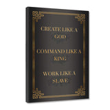 SLAVE -> KING -> GOD - Leinwandbild - Hustling Sharks