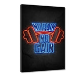 NO PAIN NO GAIN- Leinwandbild - Hustling Sharks