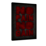 No Pain no Gain #2 - Leinwandbild mit Schattenfuge "silber" - Hustling Sharks