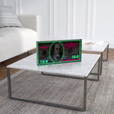 Neon Benjamin-30x15cm-Acrylglasblock mit Hintergrund -Hustling Sharks