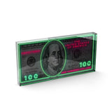 Neon Benjamin-30x15cm-Acrylglasblock-Hustling Sharks