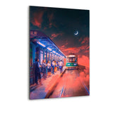 Neon Worlds 8 - Alu-Dibond Bild - Hustling Sharks