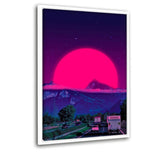 Neon Worlds 4 - Leinwandbild mit Schattenfuge "weiß" - Hustling Sharks
