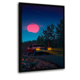 Night Drive - Leinwandbild mit Schattenfuge "schwarz" - Hustling Sharks