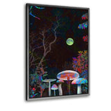 Night Silence - Leinwandbild mit Schattenfuge "silber" - Hustling Sharks
