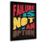 NO FAILURE - Leinwand mit Schattenfuge "schwarz" - Hustling Sharks