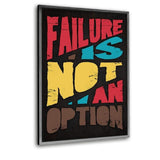 NO FAILURE - Leinwand mit Schattenfuge "silber" - Hustling Sharks