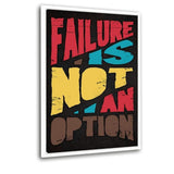 NO FAILURE - Leinwand mit Schattenfuge "weiß" - Hustling Sharks
