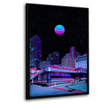 Nocturnal Paradise 4 - Leinwandbild mit Schattenfuge "schwarz" - Hustling Sharks