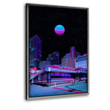 Nocturnal Paradise 4 - Leinwandbild mit Schattenfuge "silber" - Hustling Sharks