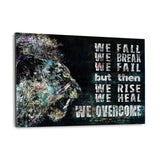FALL, HEAL AND OVERCOME! - Alu-Dibond Bild - Hustling Sharks