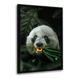 Goldener Panda - Leinwandbild mit Schattenfuge "schwarz" - Hustling Sharks
