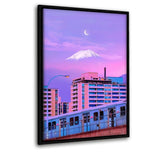 Pastel City - Leinwandbild mit Schattenfuge "schwarz" - Hustling Sharks