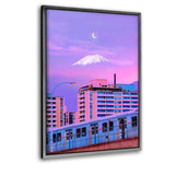 Pastel City - Leinwandbild mit Schattenfuge "silber" - Hustling Sharks