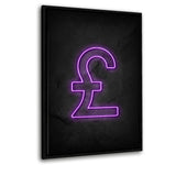 Pfund - neon - Leinwandbild mit Schattenfuge "schwarz" - Hustling Sharks