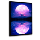 Pink Moon - Leinwand mit Schattenfuge "schwarz" - Hustling Sharks
