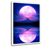 Pink Moon - Leinwand mit Schattenfuge "weiß" - Hustling Sharks