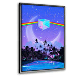 Place of Dreams 3 - Leinwandbild mit Schattenfuge "silber" - Hustling Sharks