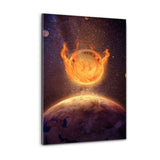 Plexiglasbild - BITCOIN ON FIRE - Hustling Sharks