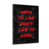 Plexiglasbild - WORK TO LIVE - rot - Hustling Sharks