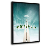 RISE - Leinwand mit Schattenfuge "schwarz" - Hustling Sharks