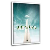 RISE - Leinwand mit Schattenfuge "weiß" - Hustling Sharks