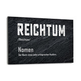 Definition des Reichtums - Alu-Dibond Bild - Hustling Sharks