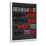 BE WHO YOU WANT BE - Leinwand mit Schattenfuge "weiß" - Hustling Sharks