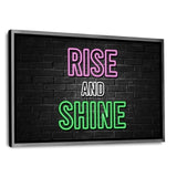 RISE AND SHINE - Leinwandbild mit Schattenfuge "silber" - Hustling Sharks