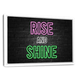 RISE AND SHINE - Leinwandbild mit Schattenfuge "weiß" - Hustling Sharks