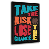 TAKE THE RISK- Leinwandbild mit Schattenfuge "schwarz" - Hustling Sharks