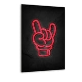 Rock on - neon #1 - Alu-Dibond Bild- Hustling Sharks