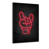 Rock on - neon #1 - Plexiglasbild - Hustling Sharks