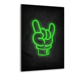 Rock on - neon #2 - Alu-Dibond Bild - Hustling Sharks
