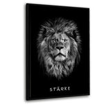 STÄRKE - Leinwand mit Schattenfuge "schwarz" - Hustling Sharks